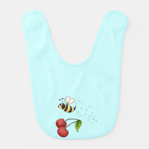 Country Bumble Bee Aqua Blue Boy Bib
