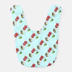 Country Bumble Bee Aqua Blue Boy Bib