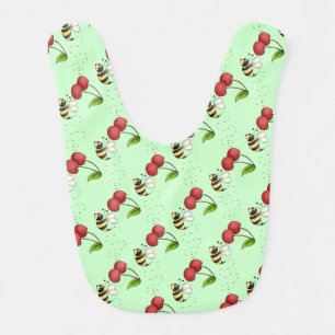 Country Bumble Bee Unisex Green Bib