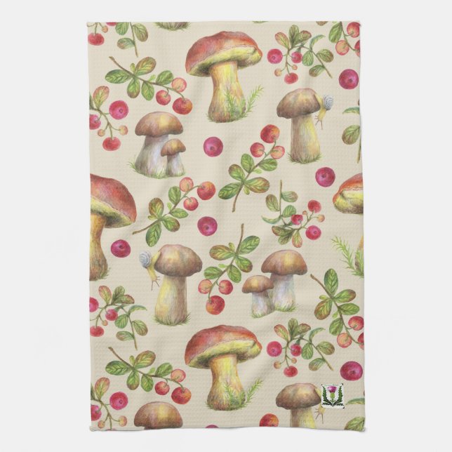 Country Bumpkins Mushrooms & Logan Towel 53086 (Vertical)