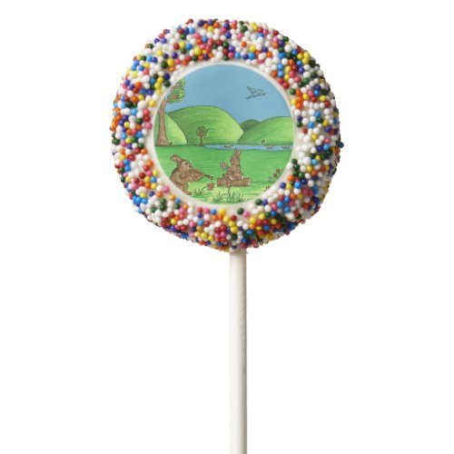 Country Bunnies Vanilla Frosted Cookie Pop