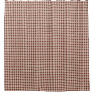 Country Burgundy Homespun Shower Curtain