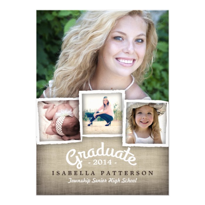 Country Burlap Graduation 2014 Invitation