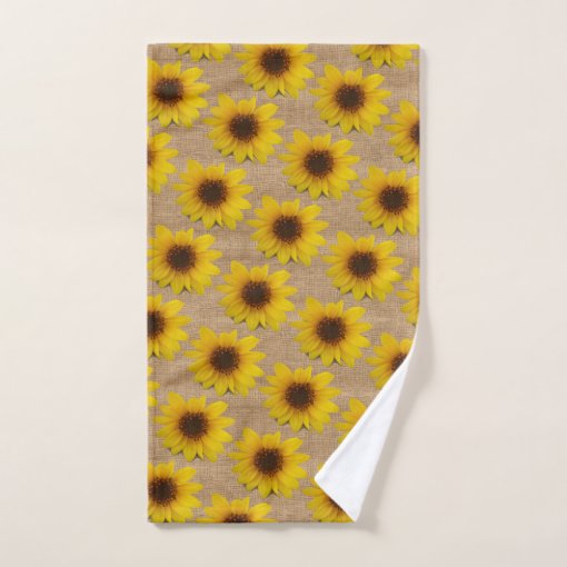 Country Burlap Sunflower Bath Towel Set Zazzle