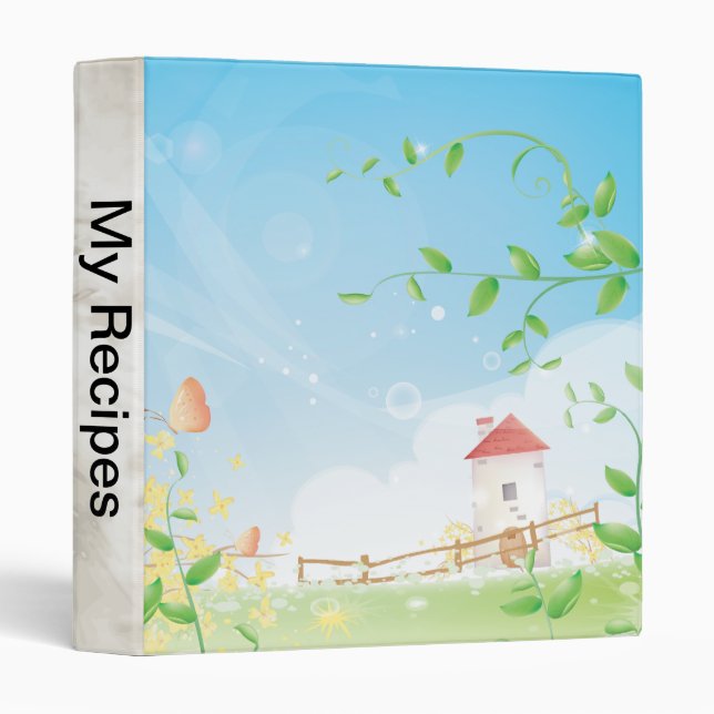 Country Butterfly 3 Ring Binder (Front/Spine)