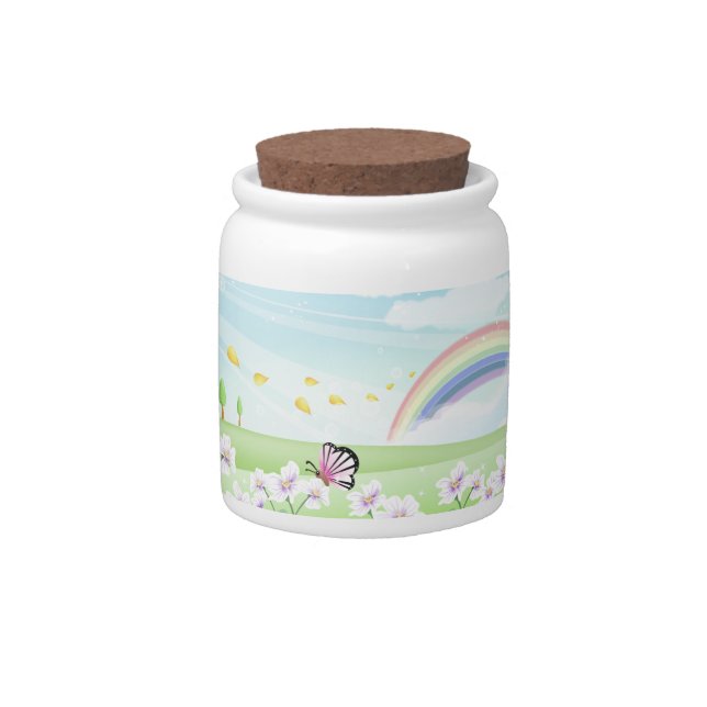 Country Butterfly Candy Jar (Front)