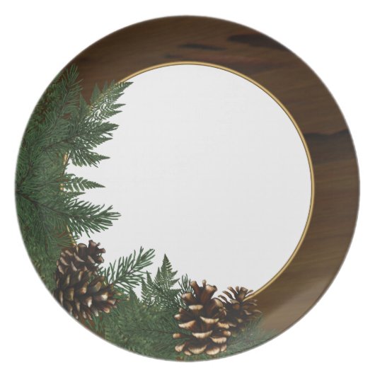 Country Cabin Pine Cone Dinnerware (Front)