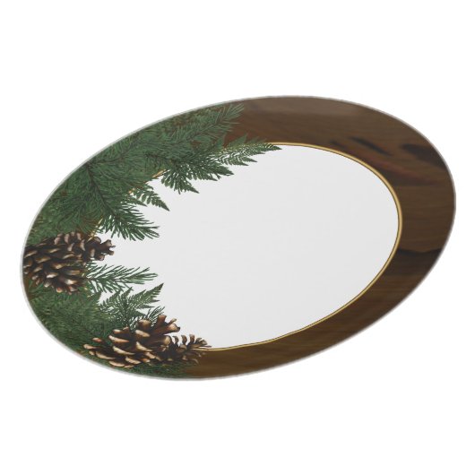 Country Cabin Pine Cone Dinnerware (Left Side)