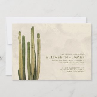 Country Cactus Wedding Invitations