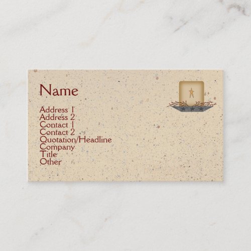 Country Candle Business Card