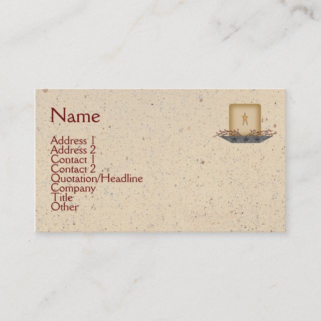 Country Candle Business Card (Front)
