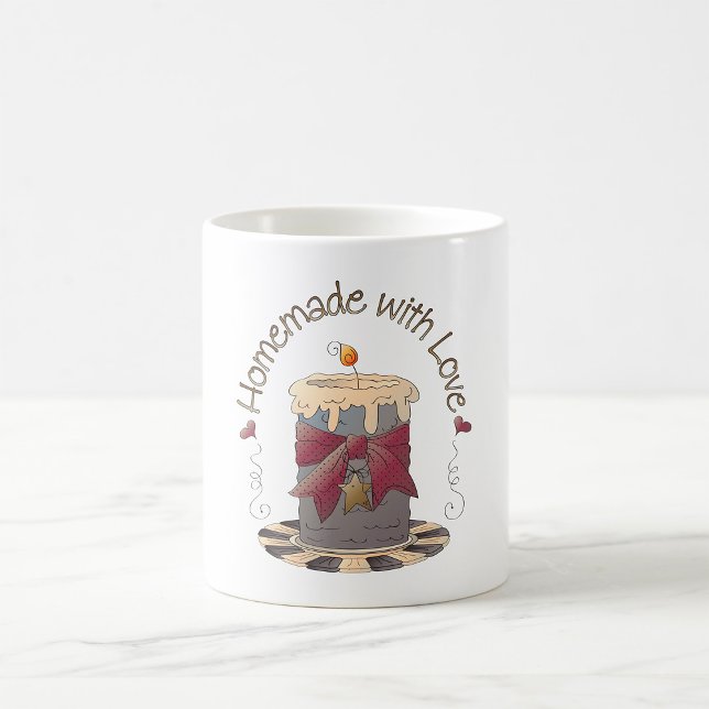 Country Candle Rustic Homemade with Love Coffee Mug (Creator Uploaded)