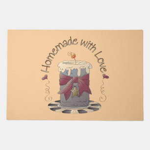 Country Candle Rustic Homemade with Love Doormat