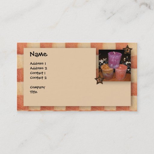 Customizable Country Candles Business Card