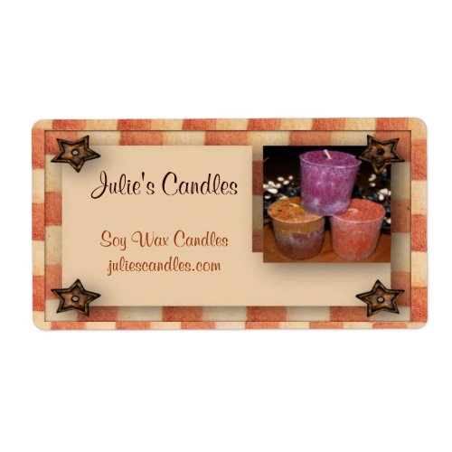 Country Candles Business Label