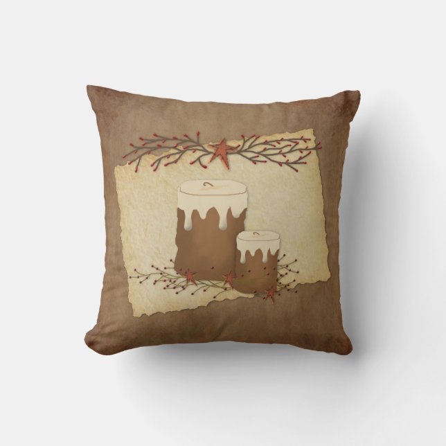 Country Candles Pillow (Front)