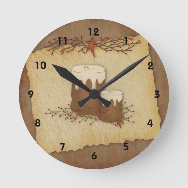 Country Candles Wall Clock (Front)