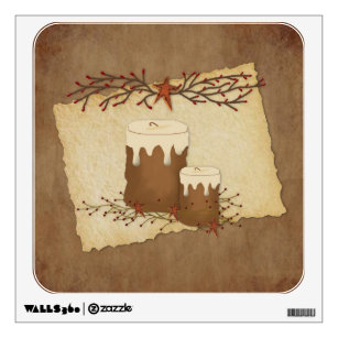 Country Primitive Wall Decals Stickers Zazzle Country Candles Wall Decal