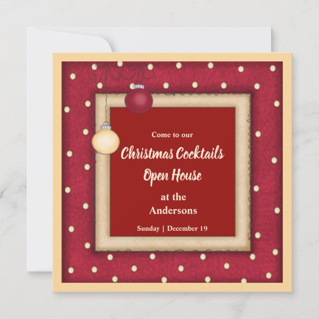 Country Casual Christmas Party Invitation (Front)