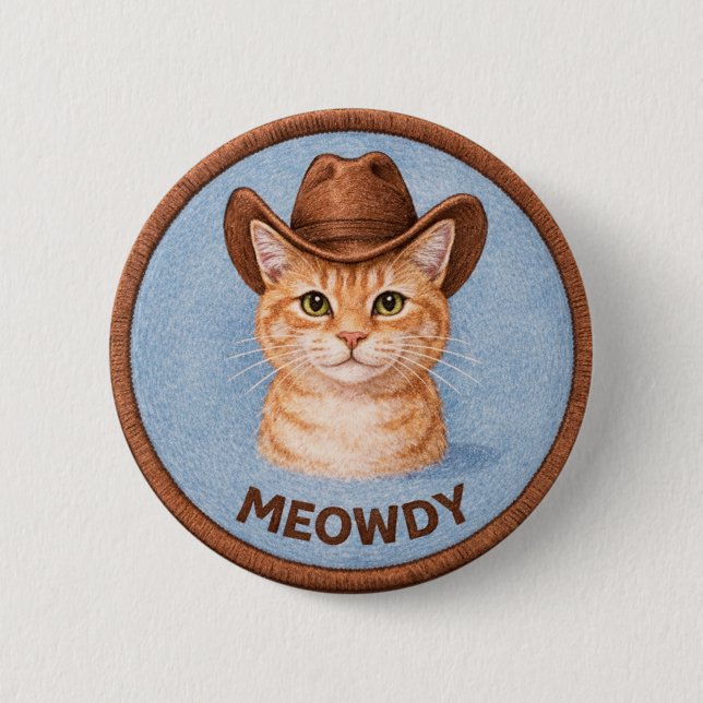Country Cat Button (Front)