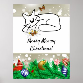 Country Cat Christmas    Poster by bonfirecats at Zazzle