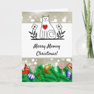 Merry Meowy Christmas Cat Cards
