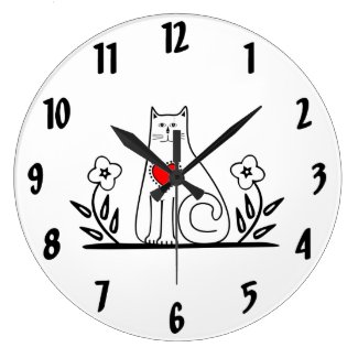 Country Cat Personalized Wall Clock