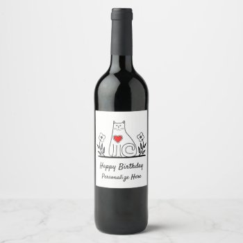 Country Cat   Wine Label by bonfirecats at Zazzle