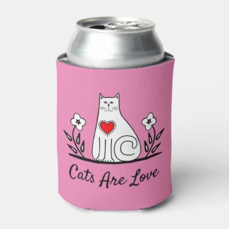 Country Cats Are Love Can Cooler