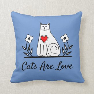 Personalized Country Cats Are Love Throw Pillow