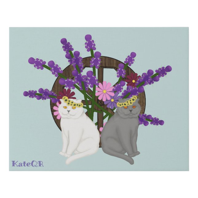 Country cats faux canvas print (Front)