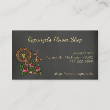 Country Chalkboard Flower Shop Business Card by ProfessionalDevelopm at Zazzle