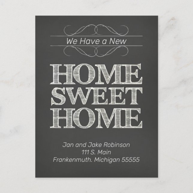 Country Change of Address Announcement Postcard (Front)