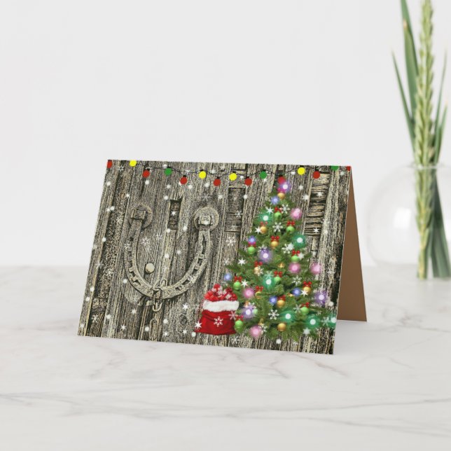 Country Charm Christmas Holiday Card (Front)