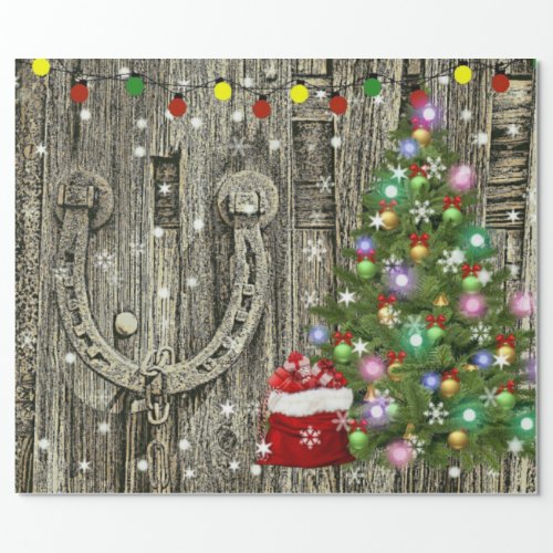 Country Charm Christmas Wrapping Paper