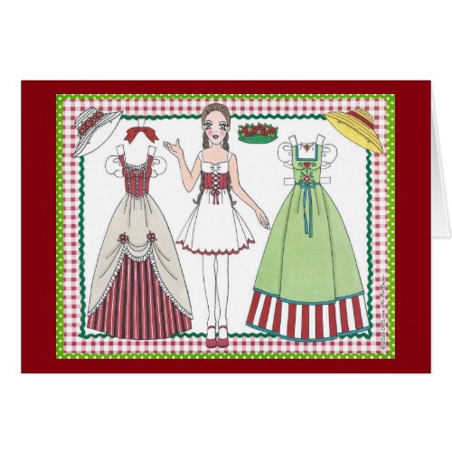 Country Charm Paper Doll Card by Alina Kolluri