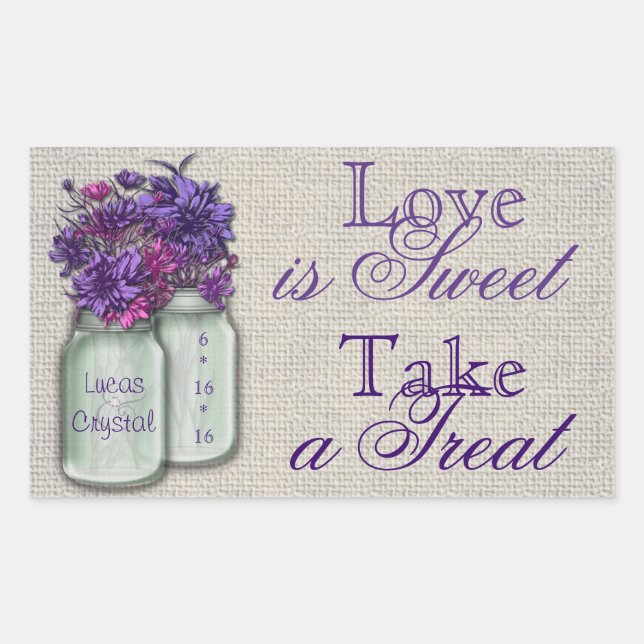 Country Charm Purple Candy Buffet Sticker (Front)