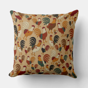 Country Charm Rooster Pillow