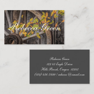 Country Charm - Rustic Western Wagon Wheel Business Card
