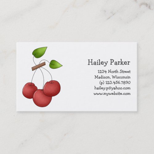Country Cherries · Cherries Business Card Template