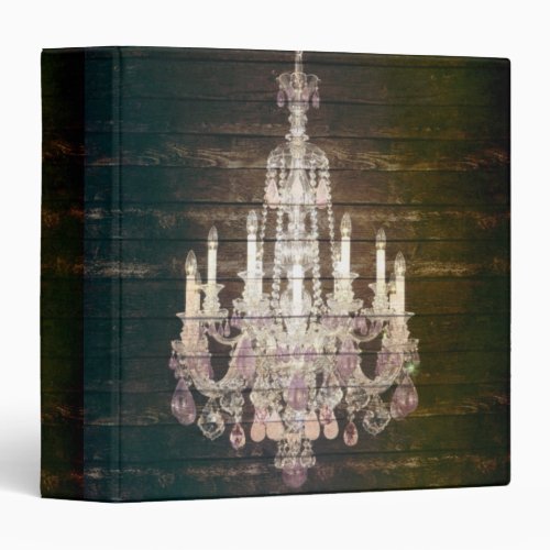 Country chic barn wood Rustic vintage chandelier Binder