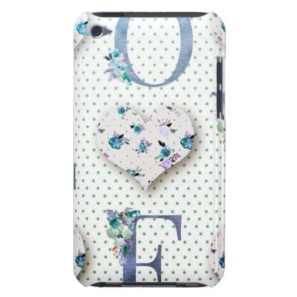 country chic collage,floral pattern,shabby chic,co barely there iPod case