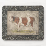 Country Chic Cow By Kate Mcrostie Mouse Pad at Zazzle