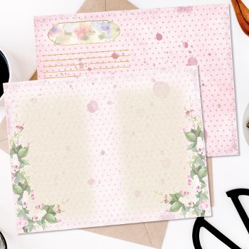 Country Chic Floral Polka Dot Junk Journal Page by 3Cattails at Zazzle