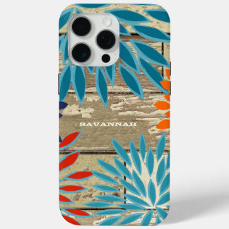 Country Chic Floral Your Name or Quote iPhone 15 Pro Max Case