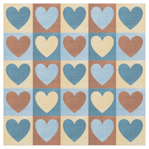 Country Chic Hearts Pattern Fabric