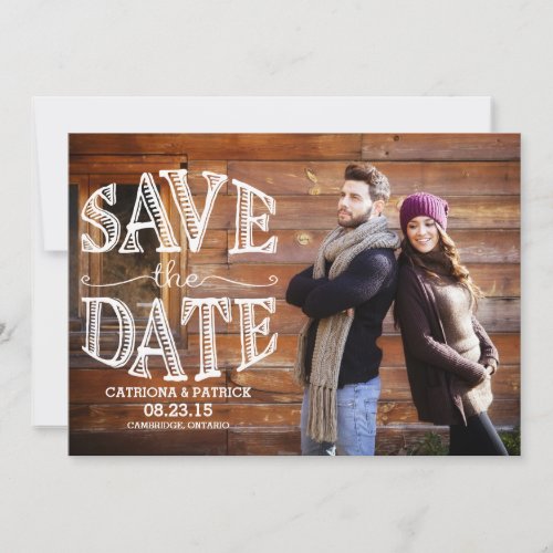 Country Chic Rustic Save the Date Photo