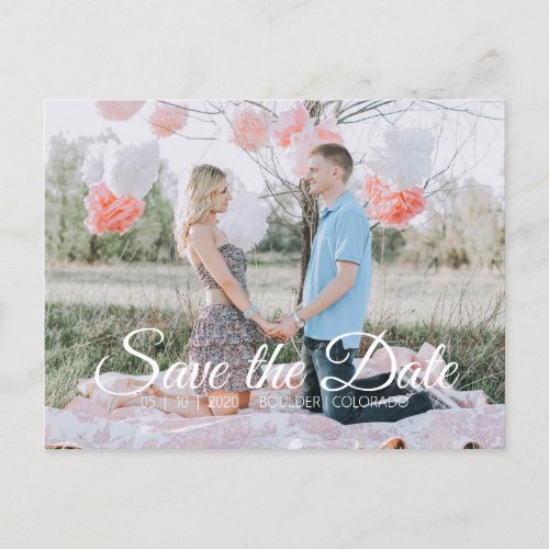 Country Chic  Save the Date Invitation Postcard