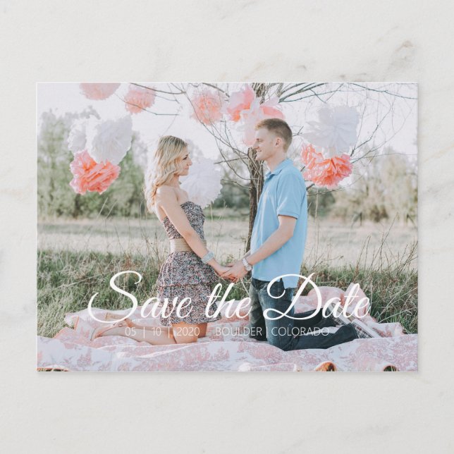 Country Chic | Save the Date Photo Postcard (Front)