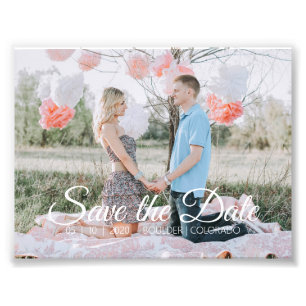 Country Chic Save the Date Photo Print